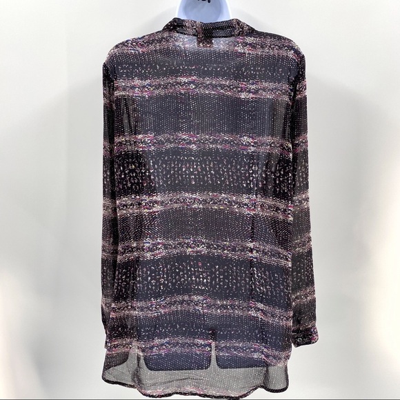 CAbi Paris Long Sleeve Blouse Size L - Picture 7 of 9